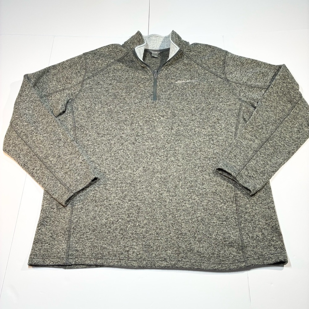 Eddie Bauer Mens Radiator Fleece 1/4 Zip Pullover Charcoal Gray 2XL